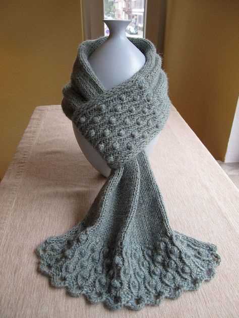 Drifted pearls scarf knitting pattern