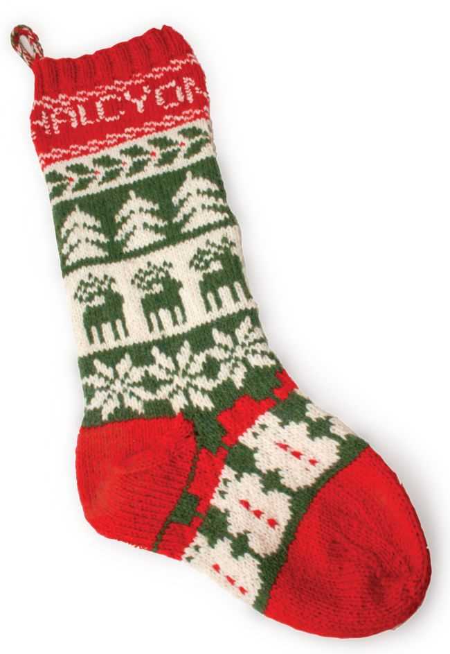 Christmas stocking pattern knit