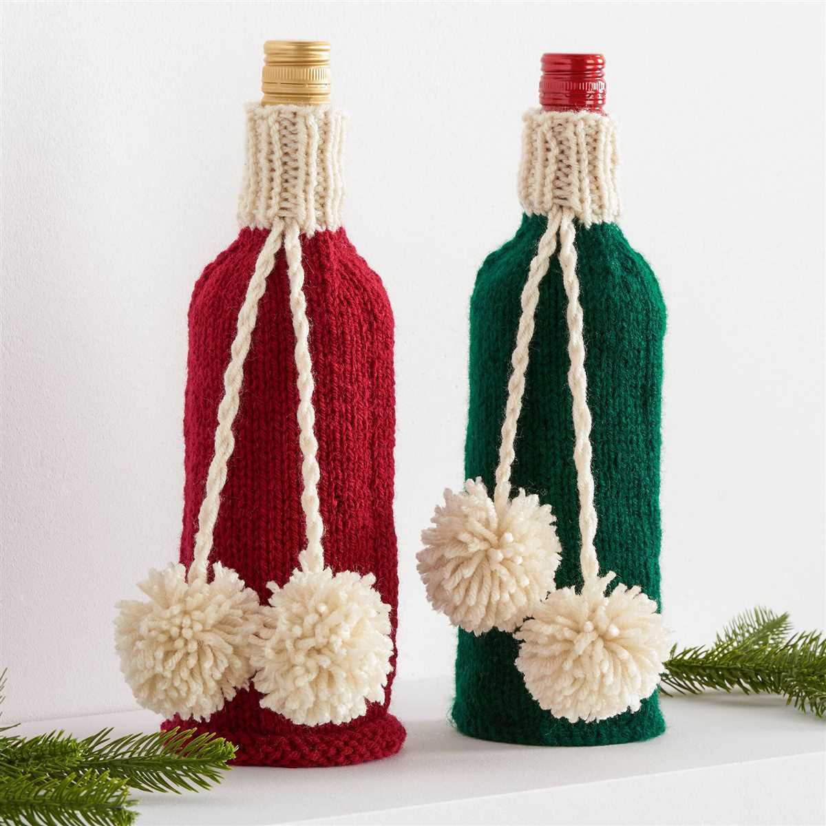 Knitted wine glass cozy pattern