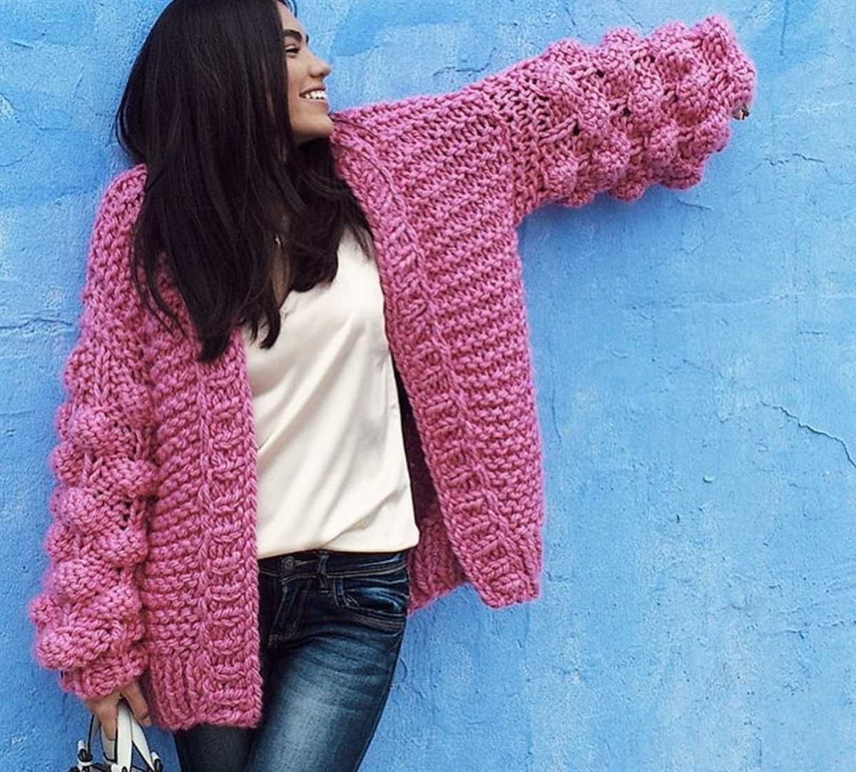 Chunky oversized cardigan knitting pattern