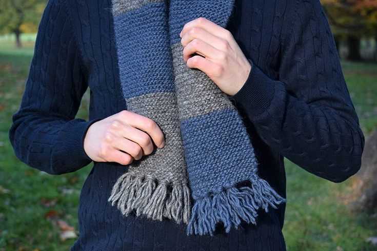 Easy knit men's scarf pattern