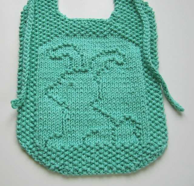 Knitted bib pattern
