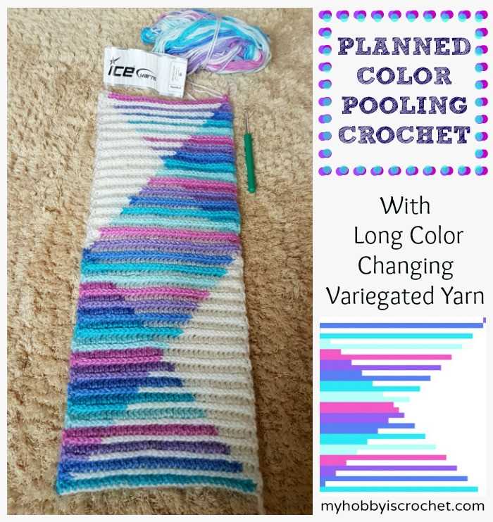 Knit scarf pattern variegated yarn