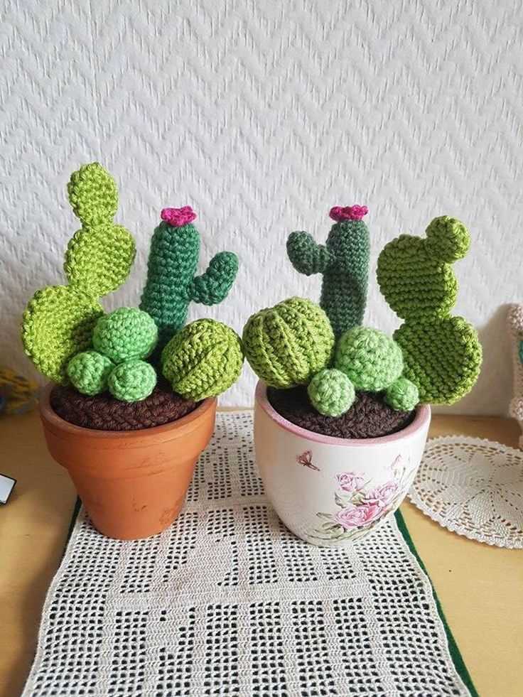 Knitted cactus plant pattern free