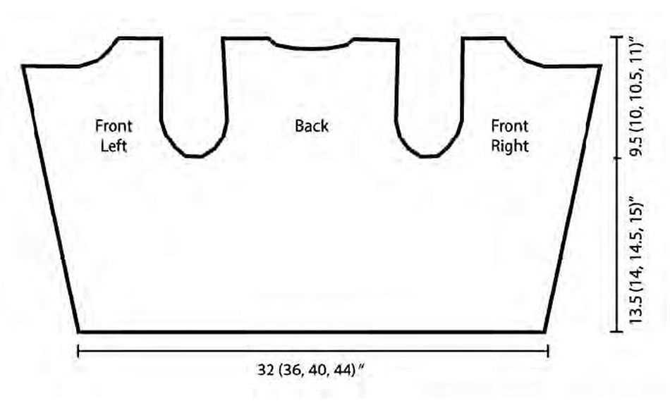 Knitted tabard vest pattern