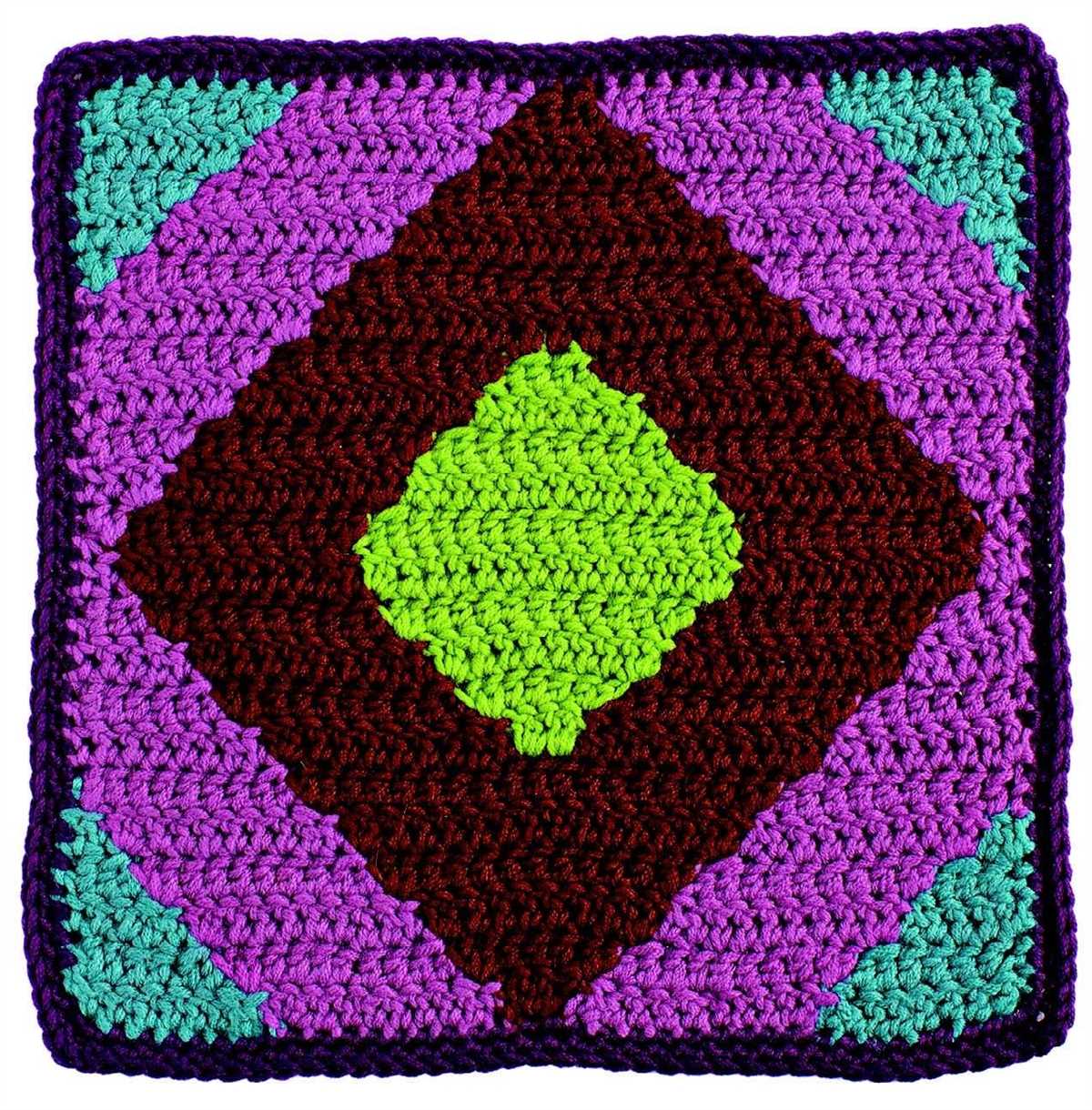 Knit quilt square patterns