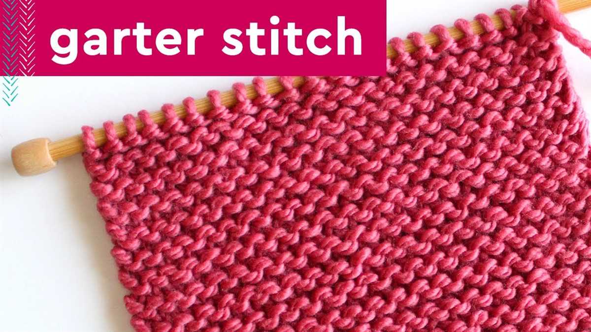 What is garter stitch in a knitting pattern