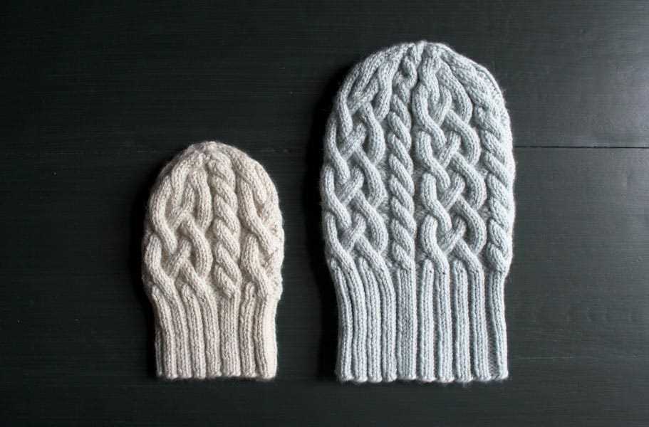 Knit hat cable pattern