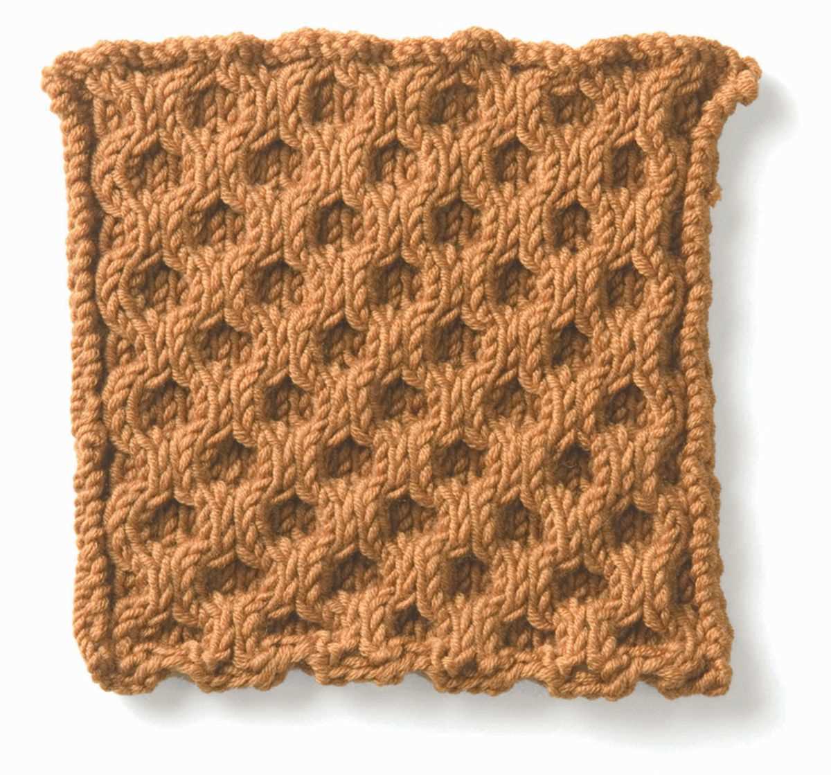 Honeycomb knitting pattern in the round