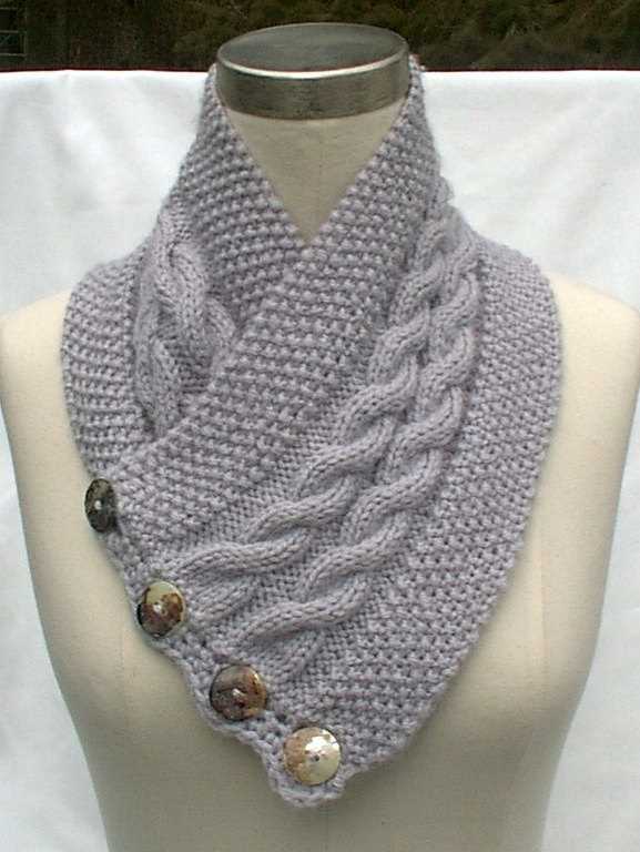 Cable knit neck warmer pattern