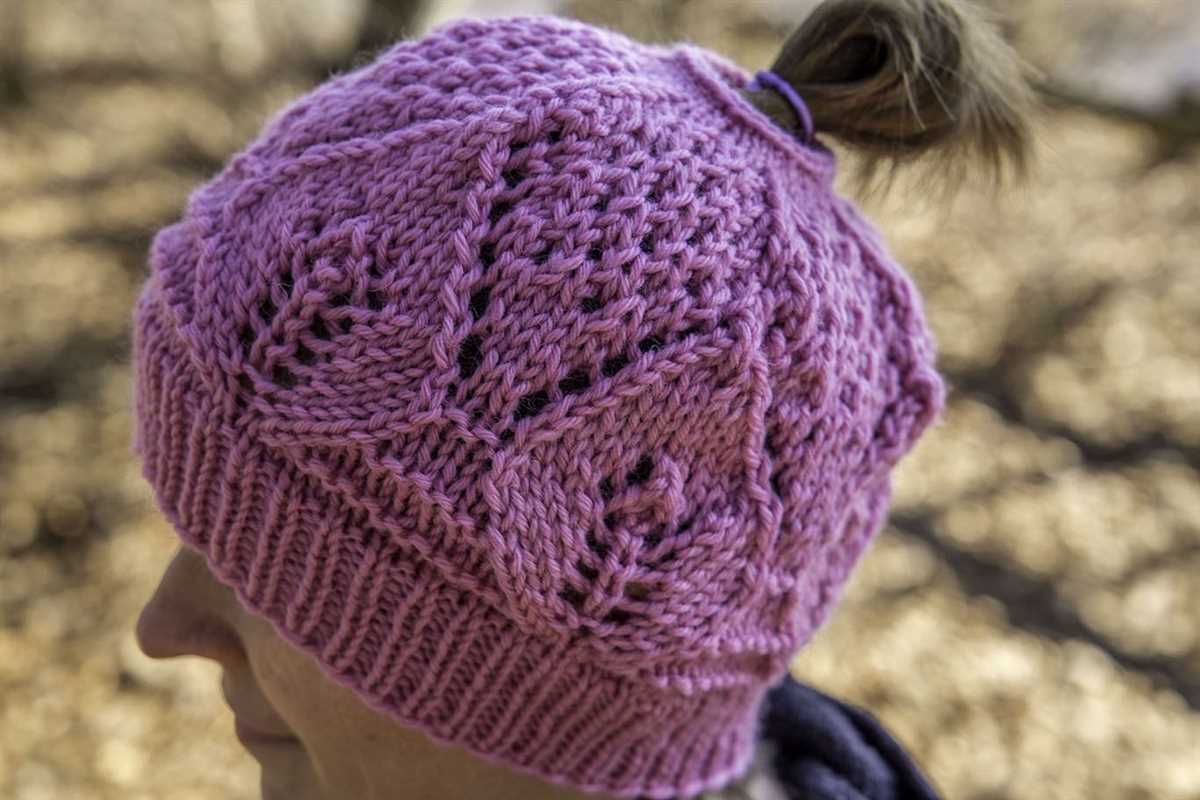 Ponytail knit hat pattern free