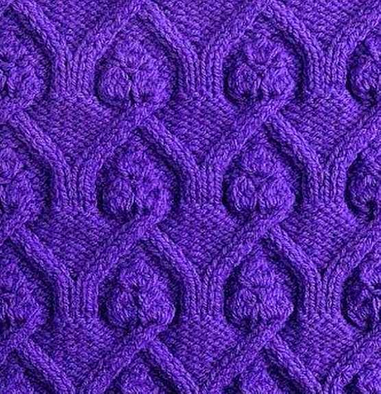 Honeycomb cable knit pattern