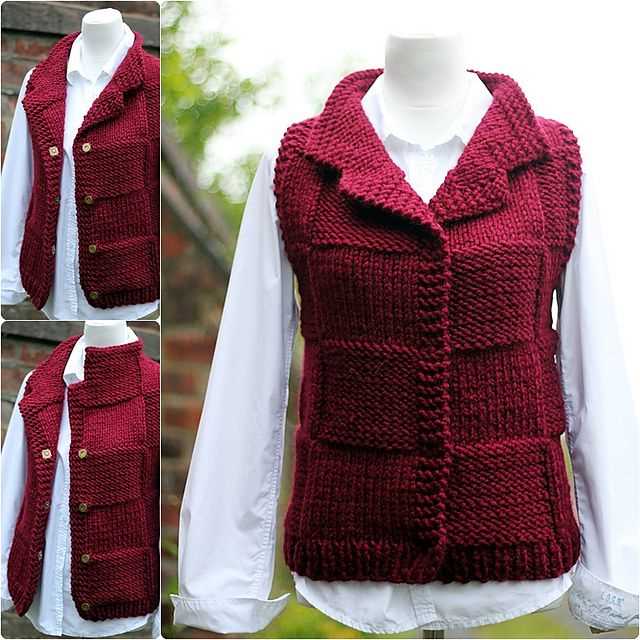 Knitted vest pattern bulky yarn
