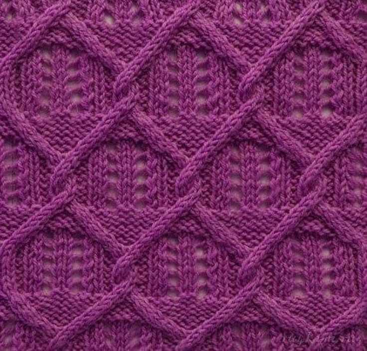 Diamond knitting stitch pattern