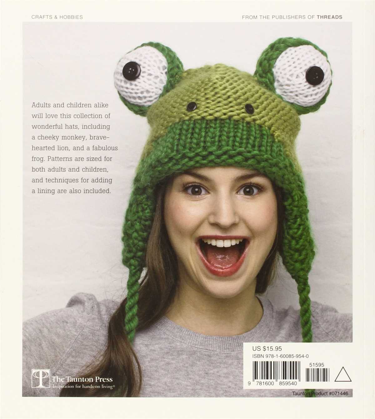 Knitted frog hat pattern