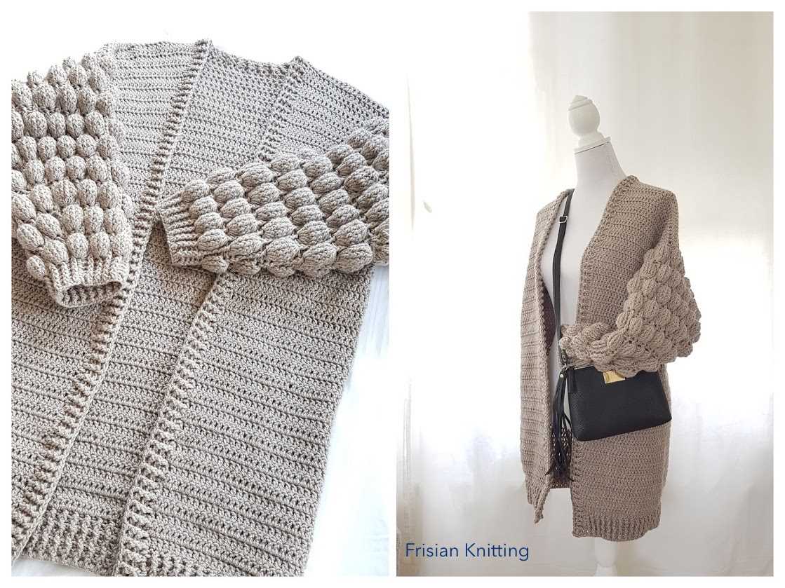 Bobble knit cardigan pattern
