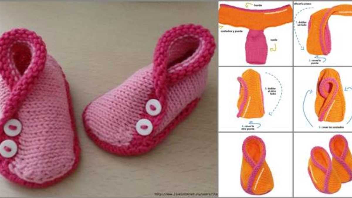 Kimono booties knitting pattern