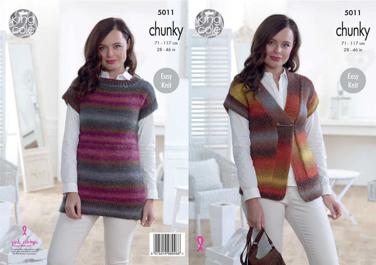 King cole chunky knitting patterns
