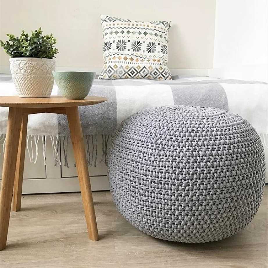 Knitted bath pouf pattern