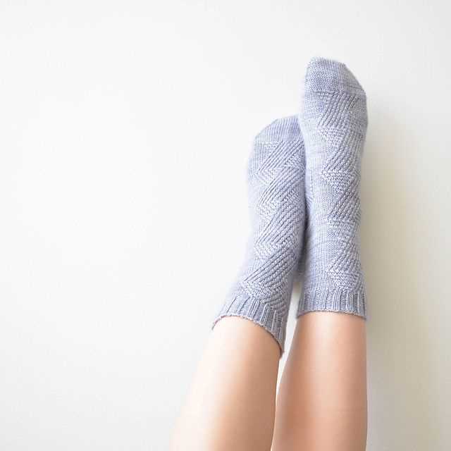 Knit socks in the round pattern