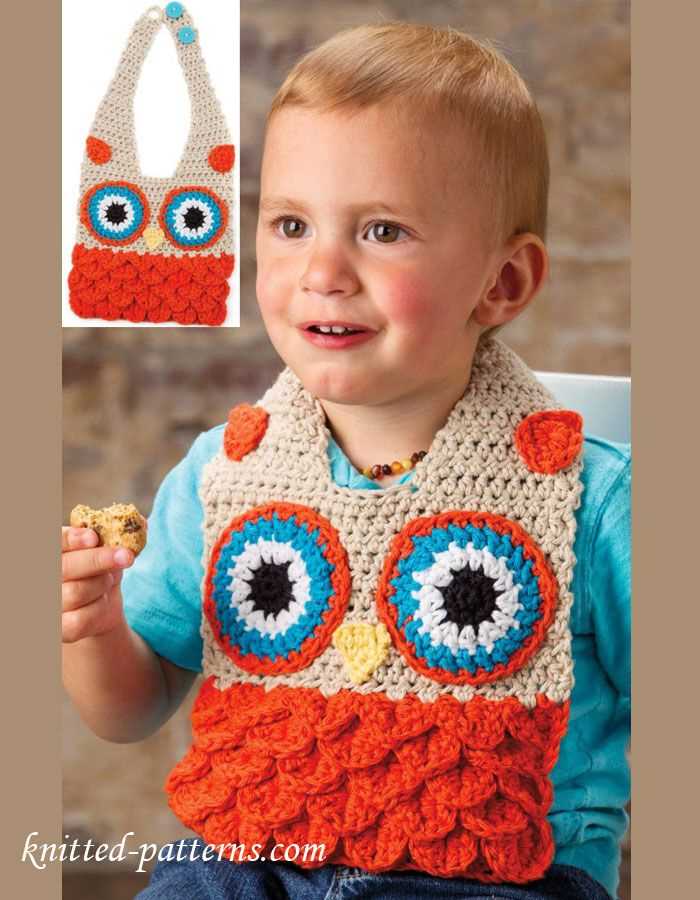 Knitted bib pattern