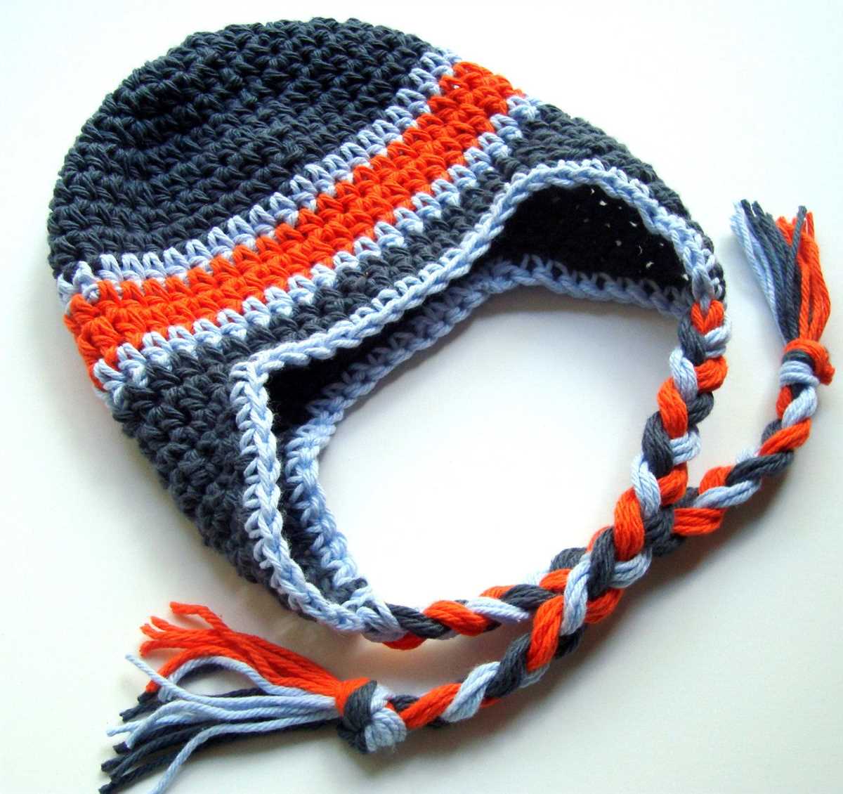 Machine knit earflap hat pattern