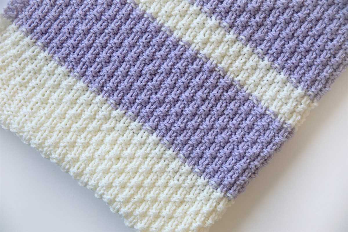 Knit and purl baby blanket pattern