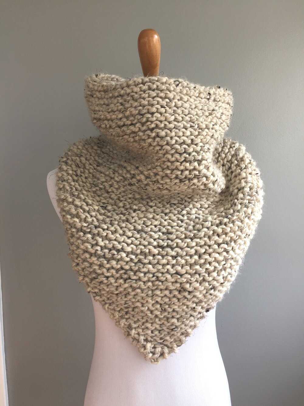 Knit bandana scarf pattern
