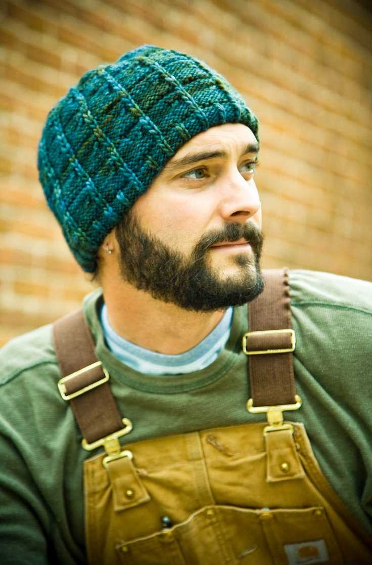 Knit beanie men's pattern