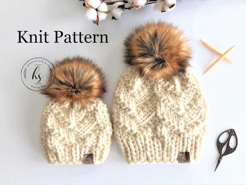Knit chunky beanie pattern