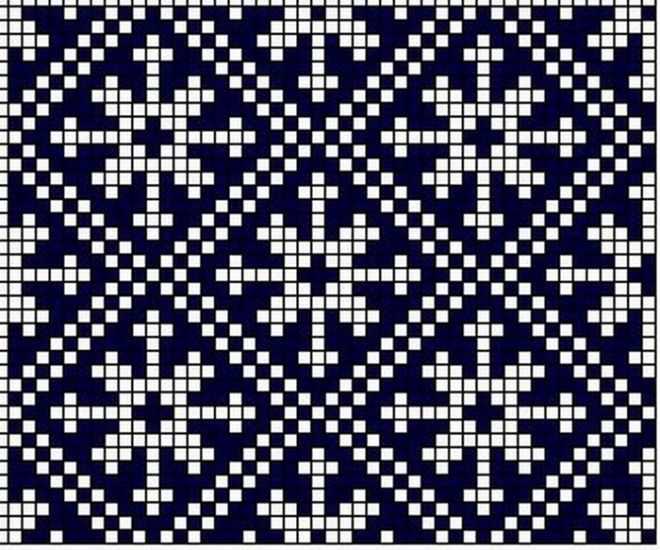 Knit cross pattern