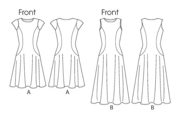 Knit fit and flare dress pattern
