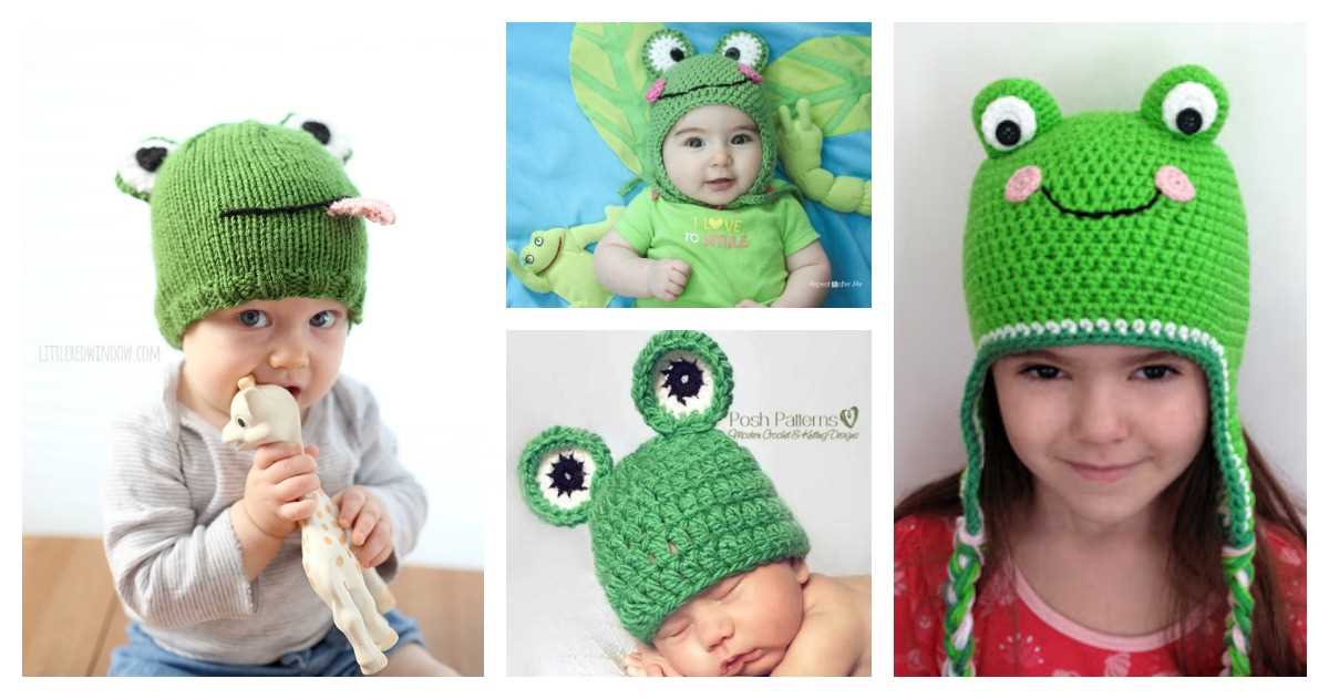 Knit frog hat pattern