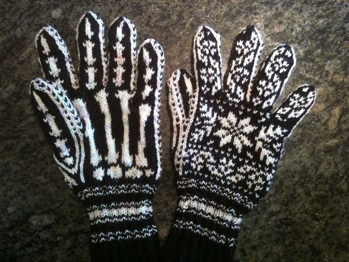 Knit gloves pattern