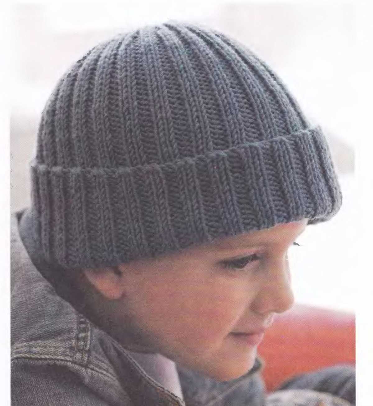 Knit hat straight needles pattern