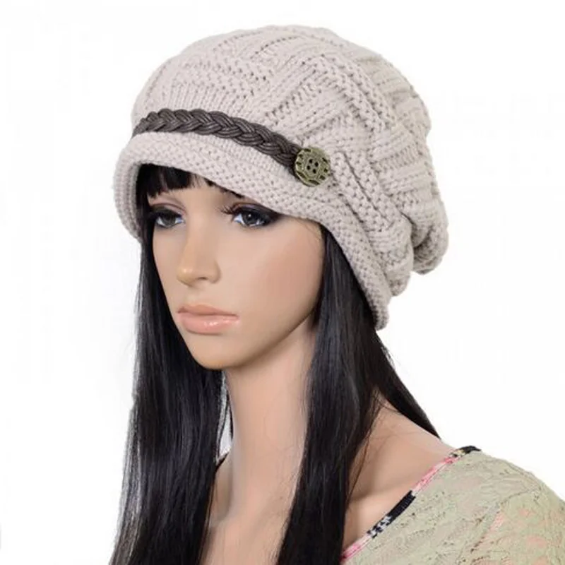 Knit hat with visor pattern free