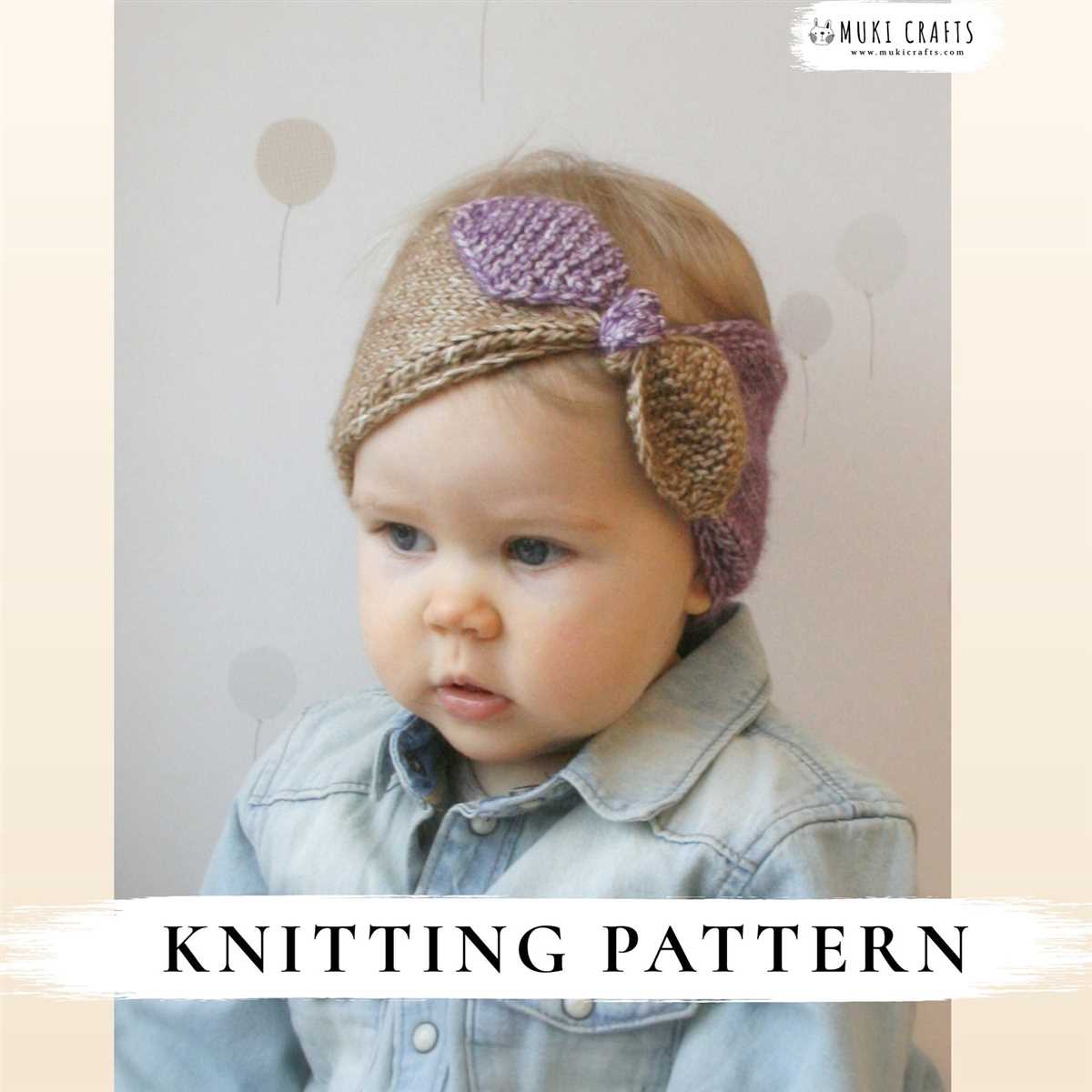 Knit headband bow pattern