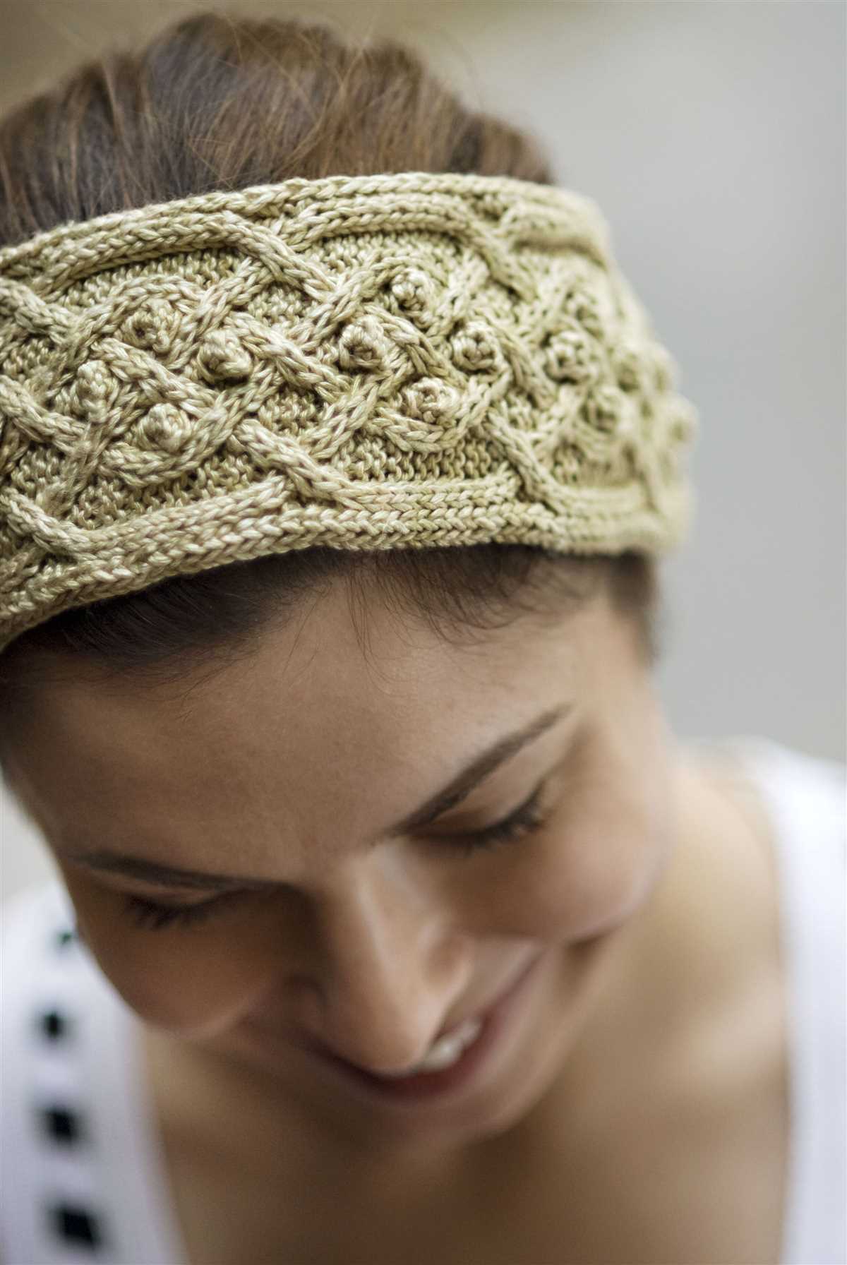 Knit lace headband pattern