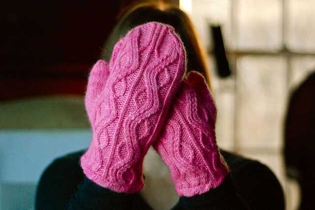 Knit mitten pattern bulky yarn