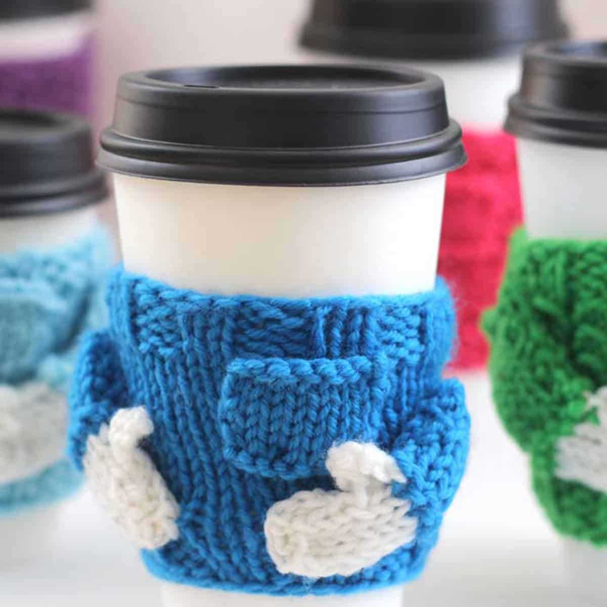 Knit mug cozy pattern