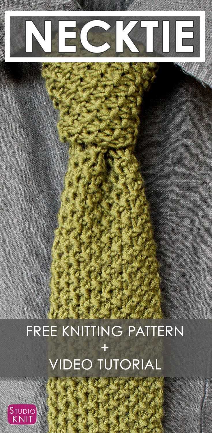 Knit necktie pattern