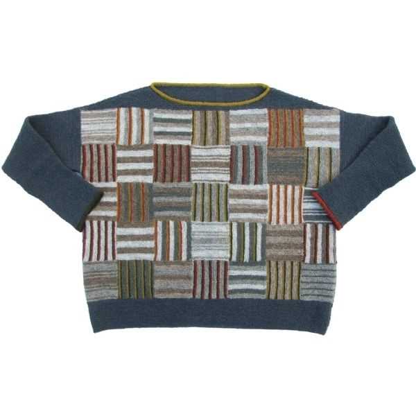Knit patchwork sweater pattern