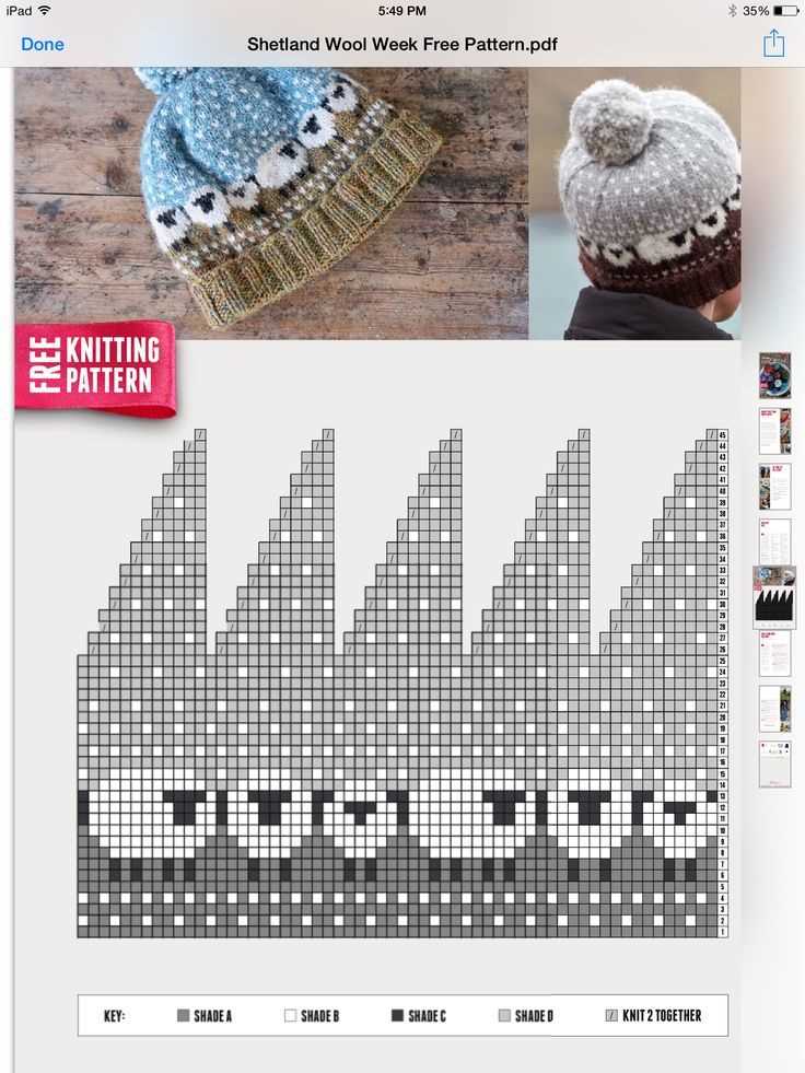 Knit pattern for hat