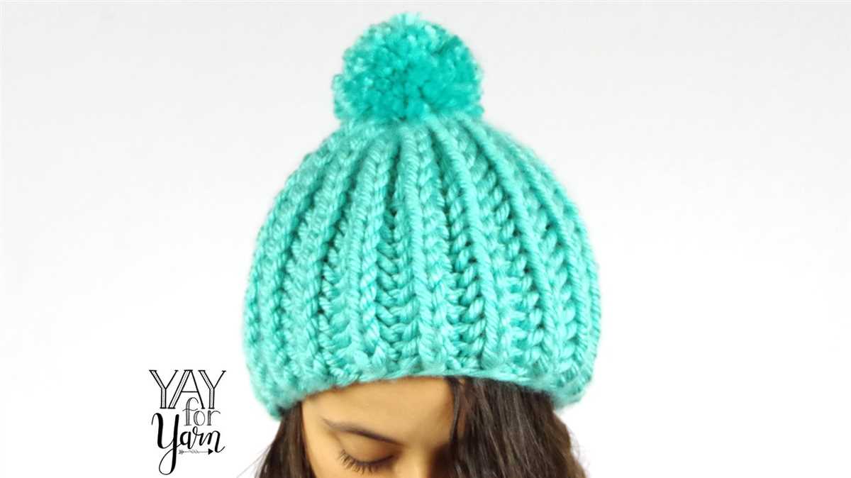 Knit pom pom hat pattern
