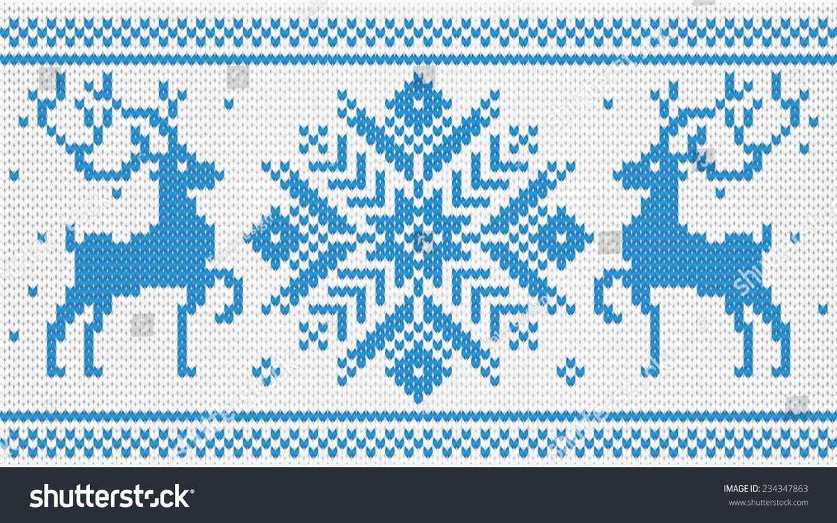 Knit reindeer pattern