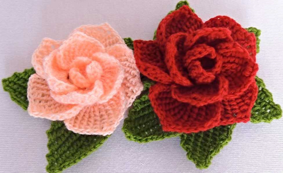 Knit rose pattern free