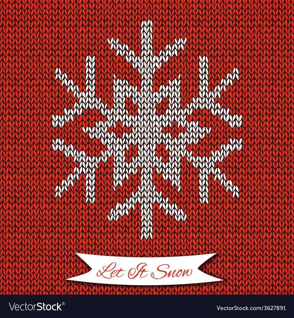 Knit snowflake ornament pattern