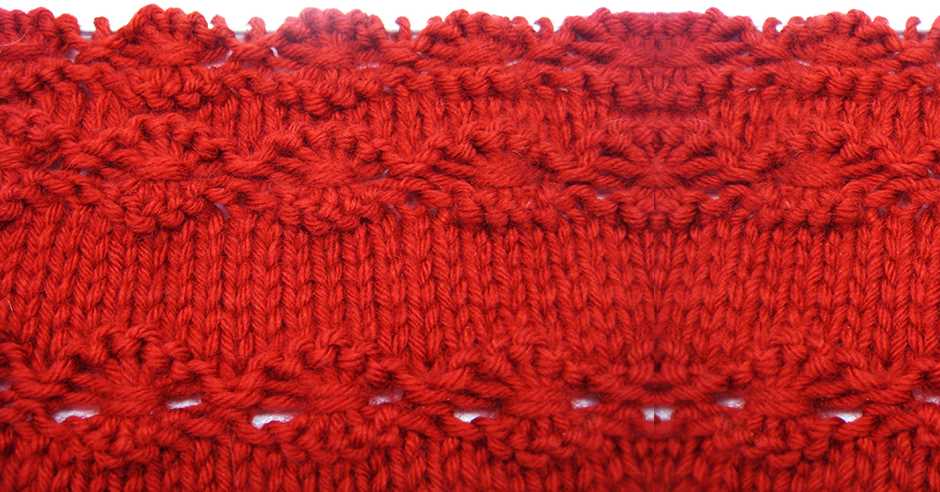 Knit stitch pattern multiple of 6