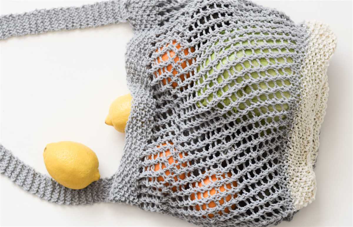 Knit string bag pattern