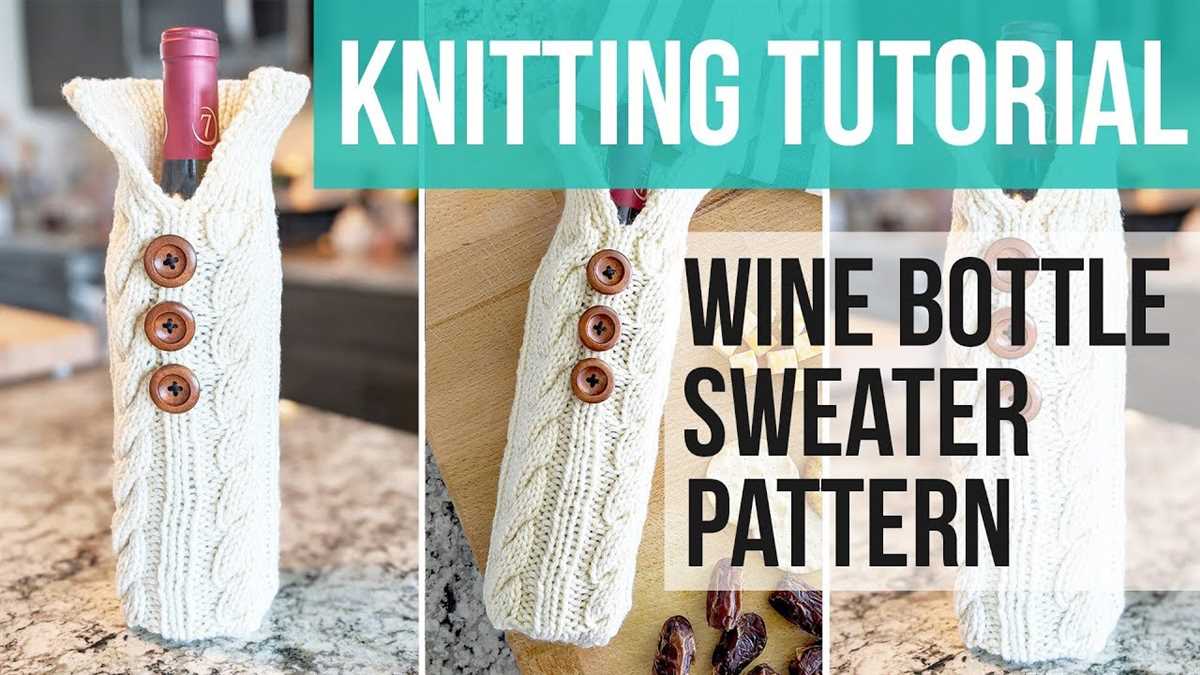Knit wine bottle sweater pattern